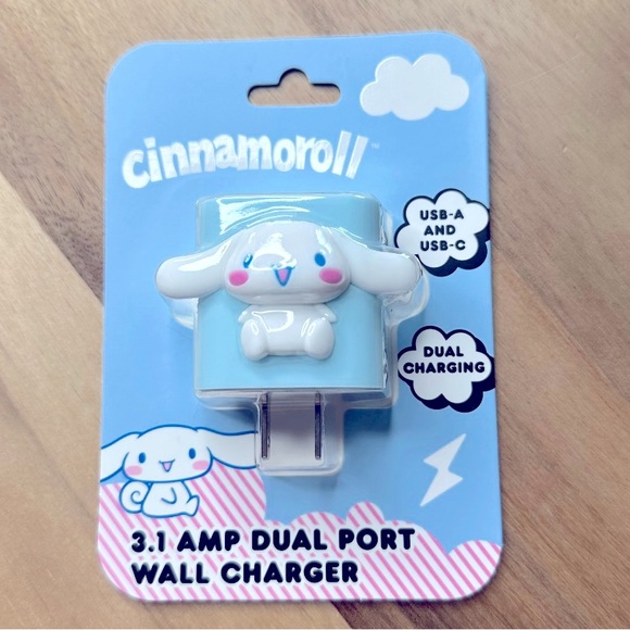 🐶 New! Cinnamaroll USB-A & USB-C Wall Charger - Picture 1 of 6